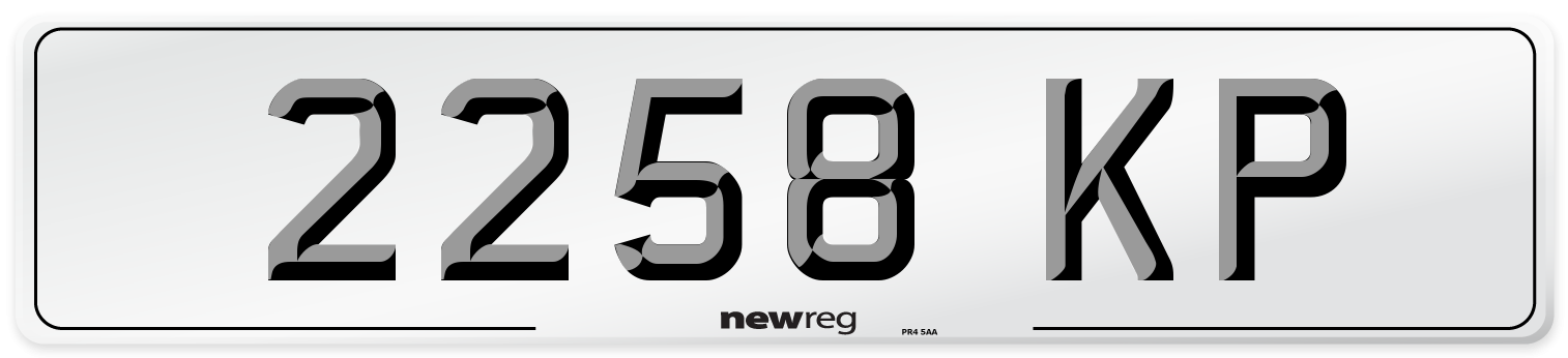 2258 KP Number Plate from New Reg